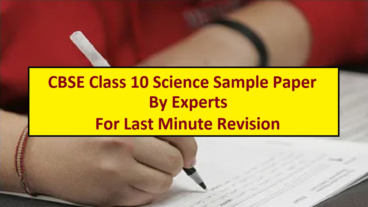 CBSE Class 10 Science Sample Paper By Experts for Term 2 Exam